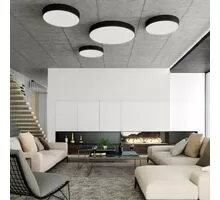 Plafoniera LED ACB Isia Pro, 65W, 4000K, negru, dimabil Dali/Push