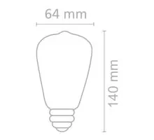 Bec LED, ACB E27, 650lm, 7W, 2700K, avocado, ambra