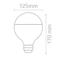 Bec LED, ACB E27, 650lm, 6W, 2700K, lumina indirecta, argintiu