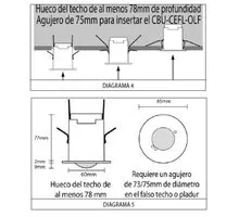 Senzor de miscare incastrat, ACB, 85x88mm, compatibil Casambi, alb