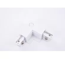 Element de conectare pentru sina AZzardo Track 3-Line, R, incastrat, forma L, alb