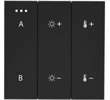 Intrerupator Bluetooth Smart AZzardo Switch Panel, negru, pentru 2 corpuri de iluminat