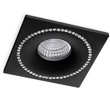 Spot fix incastrat AZzardo Simon, 1xGU10, crom negru, patrat, IP20