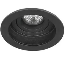 Spot mobil incastrat AZzardo Ibiza, 1xGU10, negru, rotund, IP20