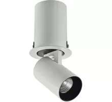Spot mobil LED incastrat AZzardo Luna, 7W, alb-negru, rotund, IP20