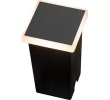 Spot fix LED incastrat AZzardo Alf, 3W, 3000K, patrat, negru, IP65