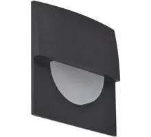 Spot LED pentru trepte/pardoseli incastrat AZzardo Sane, 2W, negru, patrat, IP20