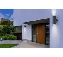 Aplica tip spot AZzardo Ulf 2 Wall, 2xGU10, gri inchis, IP44