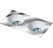 Spot fix incastrat AZzardo Hugo 2, 2xGU10, crom, dreptunghi, IP20