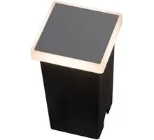 Spot fix LED incastrat AZzardo Alf, 3W, 3000K, patrat, gri, IP65