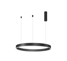 Pendul LED Nova Luce Motif, 50W, negru, dimabil, telecomanda