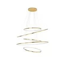 Pendul LED Nova Luce Nudos, 281W, auriu, dimabil