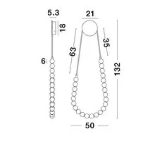 Aplica LED Nova Luce Perla, 56W, alb-crom, dimabil