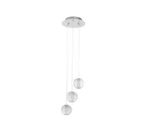 Pendul LED Nova Luce Brillante, 16W, crom-transparent, dimabil