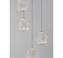 Pendul LED Nova Luce Brillante, 26W, crom-transparent, dimabil