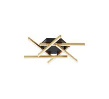 Plafoniera LED Nova Luce Hyde, 38W, auriu periat-negru, dimabil