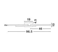 Aplica LED Nova Luce Chart, 31W, alb
