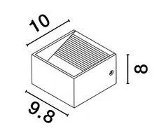 Aplica LED Nova Luce Epic, 6W, alb