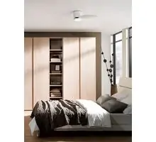 Plafoniera cu ventilator LED Nova Luce Volga, 18W, alb, dimabil, telecomanda