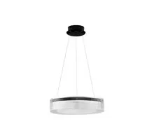 Pendul LED Nova Luce Pauline, 37W, negru-transparent, dimabil