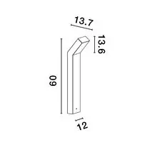 Stalp mic LED Nova Luce Brigitta, 6W, H60, negru, IP65