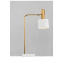 Lampa de birou Nova Luce Paz, 1xE27, alb-auriu
