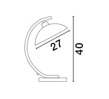 Lampa de birou Nova Luce Mirba, 1xE27, auriu-negru