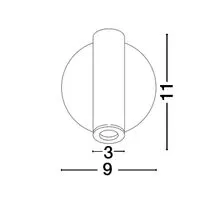 Aplica LED Nova Luce Laredo, 3W, negru
