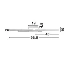 Aplica LED Nova Luce Chart, 31W, auriu