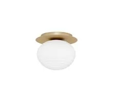 Plafoniera Nova Luce Allen, 1xE27, D26 cm, alb, auriu