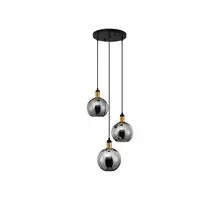 Pendul Nova Luce Mirro, 3xE27, auriu-fumuriu-negru