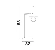 Veioza Nova Luce Pielo, 1xG9, alb-auriu