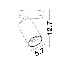 Aplica Nova Luce Inus, 1xGU10, crom-negru