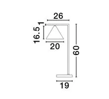 Veioza Nova Luce Sway, 1xE27, alb-auriu