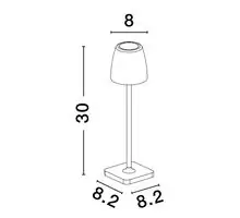 Veioza LED Nova Luce Colt, 2W, maro, touch, IP54