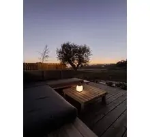 Veioza LED Nova Luce Jigra, 2W, 200lm, alb-negru, dimabil, touch, IP54