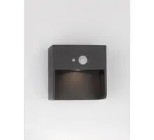 Aplica LED Nova Luce Marta, 1W, antracit, on-off, solar, senzor, IP65