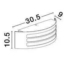 Aplica Nova Luce Zenith, 1xE27, gri inchis, IP44