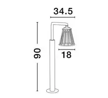 Stalp mediu LED Nova Luce Carina, 6W, negru, IP65