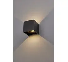 Aplica LED Nova Luce Epic, 2x10W, negru, IP54