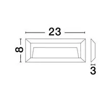 Spot trepte/pardoseli LED Nova Luce Pulsar, 2W, lat, gri inchis, IP54