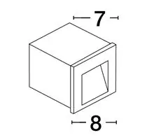 Spot trepte/pardoseli LED incastrat Nova Luce Krypton, 3W, patrat, gri inchis, IP54