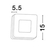 Aplica LED Nova Luce Tune, 9W, alb, IP65