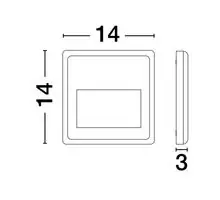 Spot trepte/pardoseli LED Nova Luce Pulsar, 4W, patrat, gri inchis, IP54