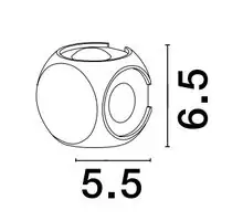 Aplica LED Nova Luce Zari, 4x1W, alb, IP54