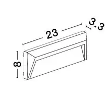 Spot trepte/pardoseli LED Nova Luce Luton, 1.6W, gri inchis, IP65