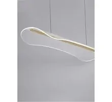 Pendul LED Nova Luce Agos, 34W, 3000K, dimabil, auriu