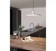 Pendul Eglo Miniere, 1xE27, alb-gri