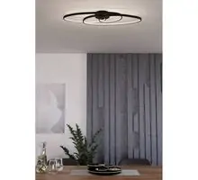 Plafoniera LED Eglo Gianella, 36W, negru, dimabil