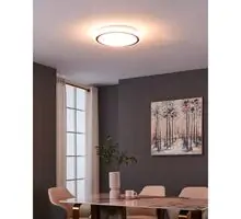 Plafoniera LED Eglo Capasso, 14.6W, alb-negru